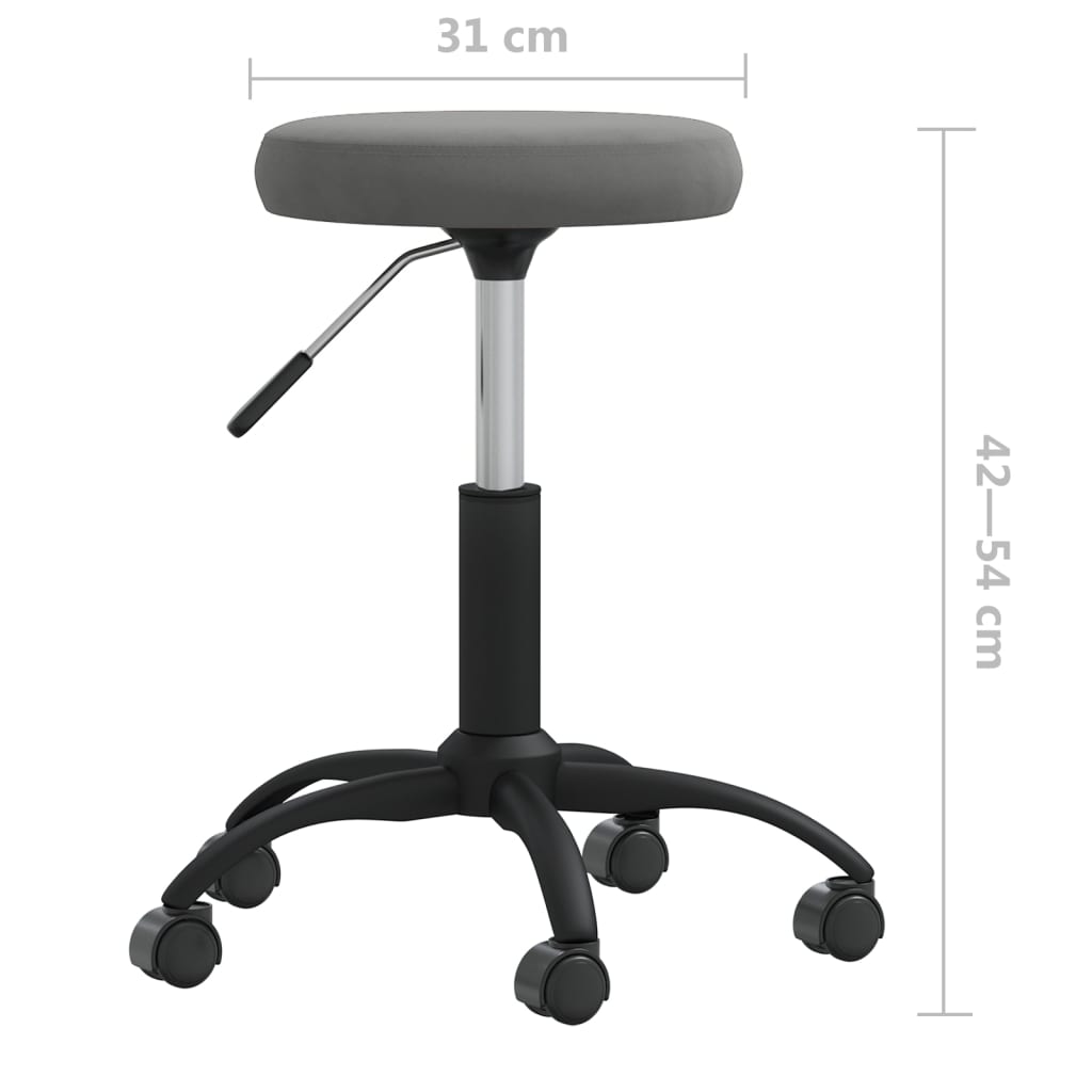 Chaise de salle à manger Gris foncé Velours - XIOS