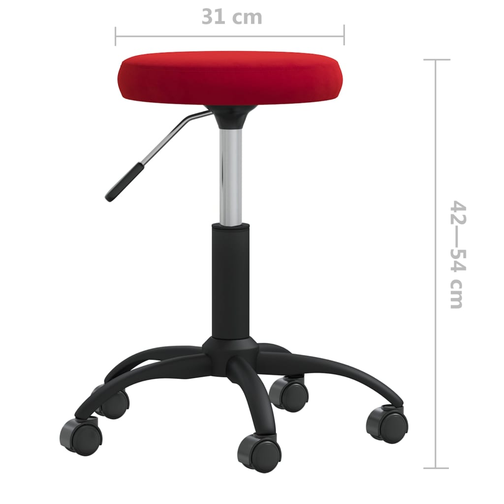 Chaise de salle à manger Rouge bordeaux Velours - XIOS