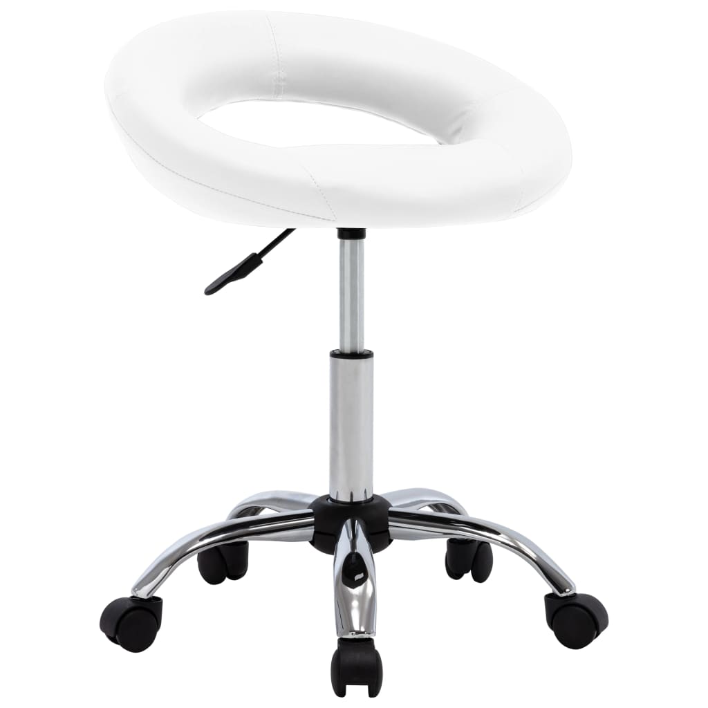 Chaise pivotante à manger Blanc Similicuir - XIOS