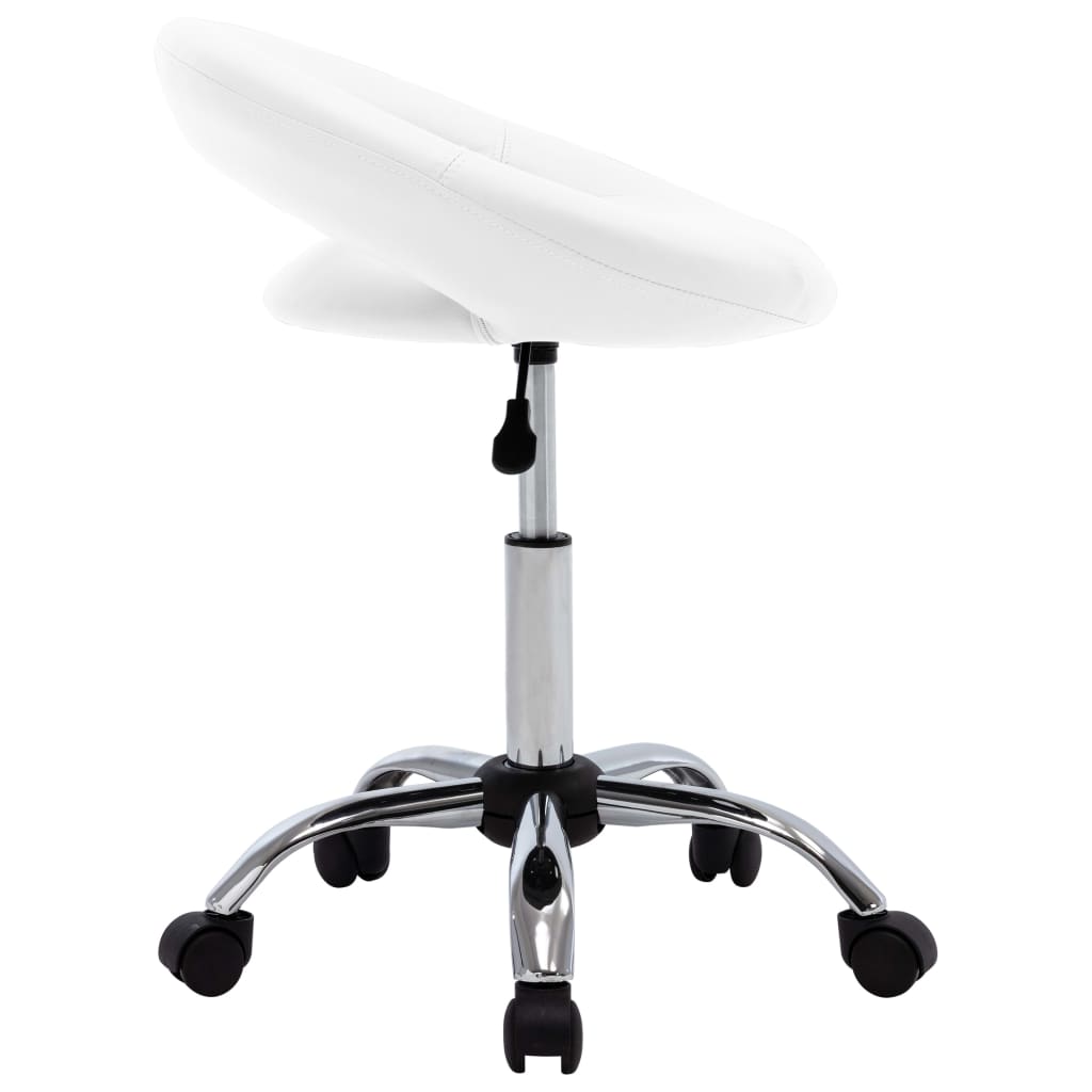 Chaise pivotante à manger Blanc Similicuir - XIOS