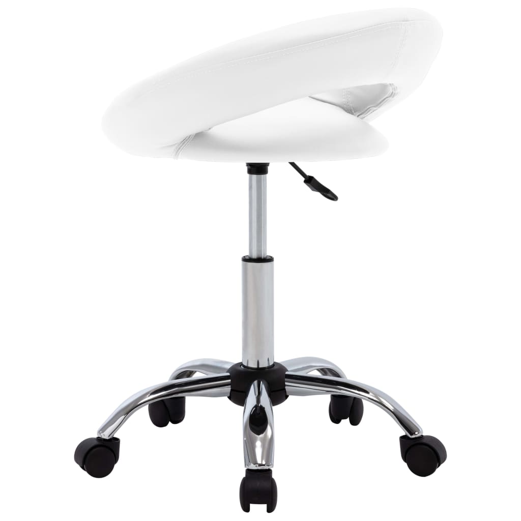 Chaise pivotante à manger Blanc Similicuir - XIOS