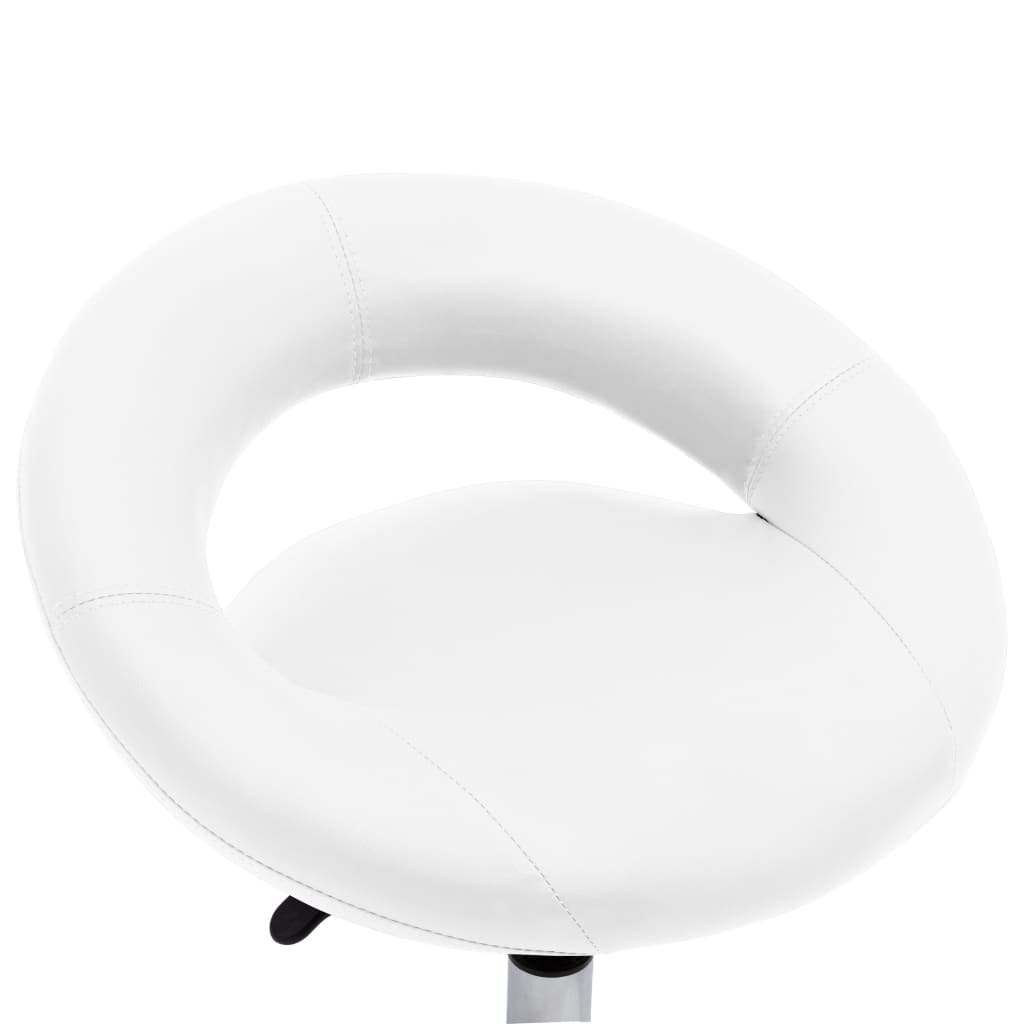 Chaise pivotante à manger Blanc Similicuir - XIOS