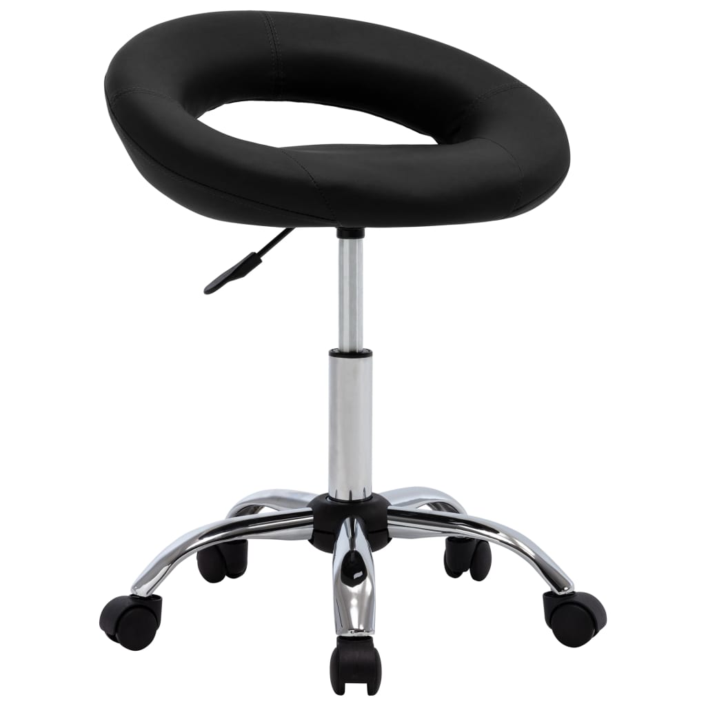 Chaise pivotante à manger Noir Similicuir - XIOS