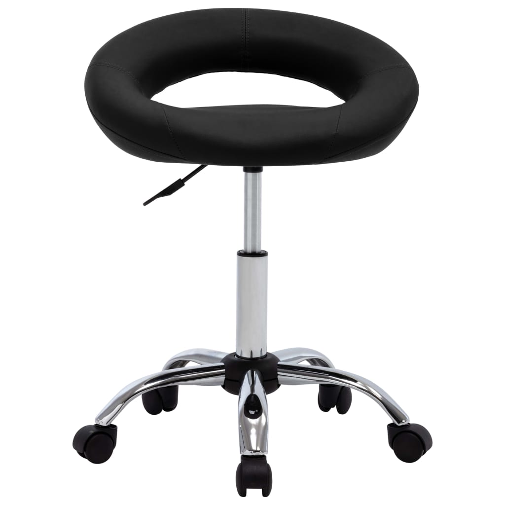 Chaise pivotante à manger Noir Similicuir - XIOS