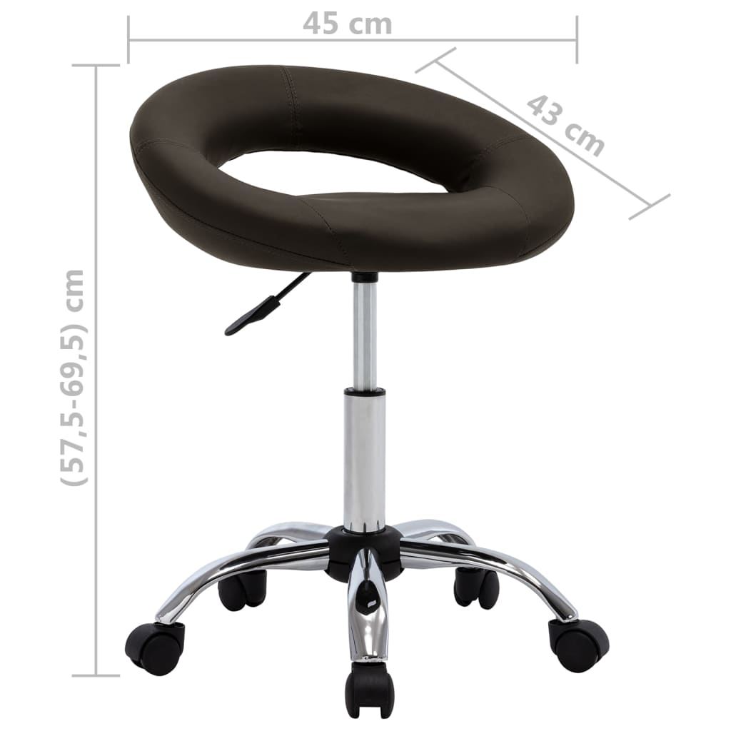 Chaise pivotante de salle à manger Marron Similicuir - XIOS