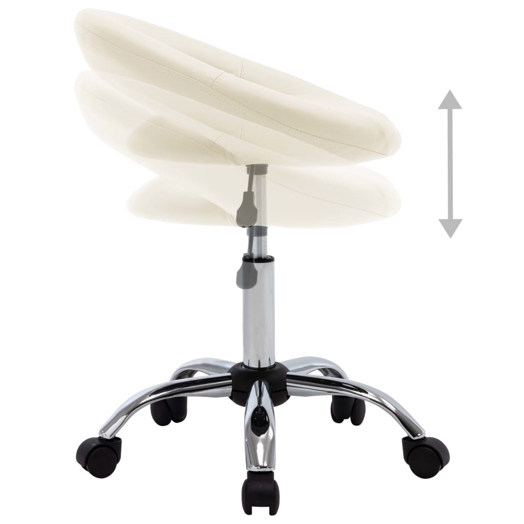 Chaise de salle à manger pivotante Crème Similicuir - XIOS