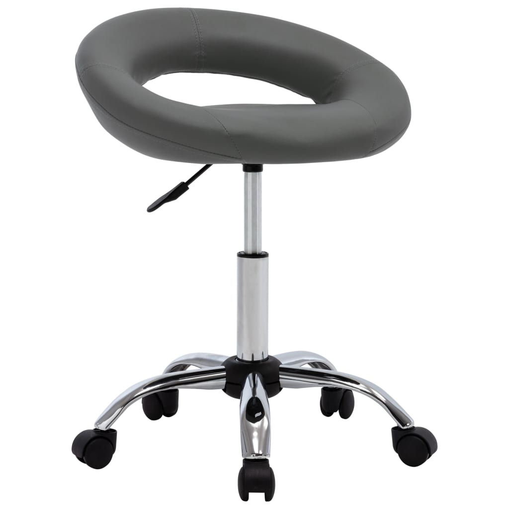 Chaise pivotante de salle à manger Gris Similicuir - XIOS