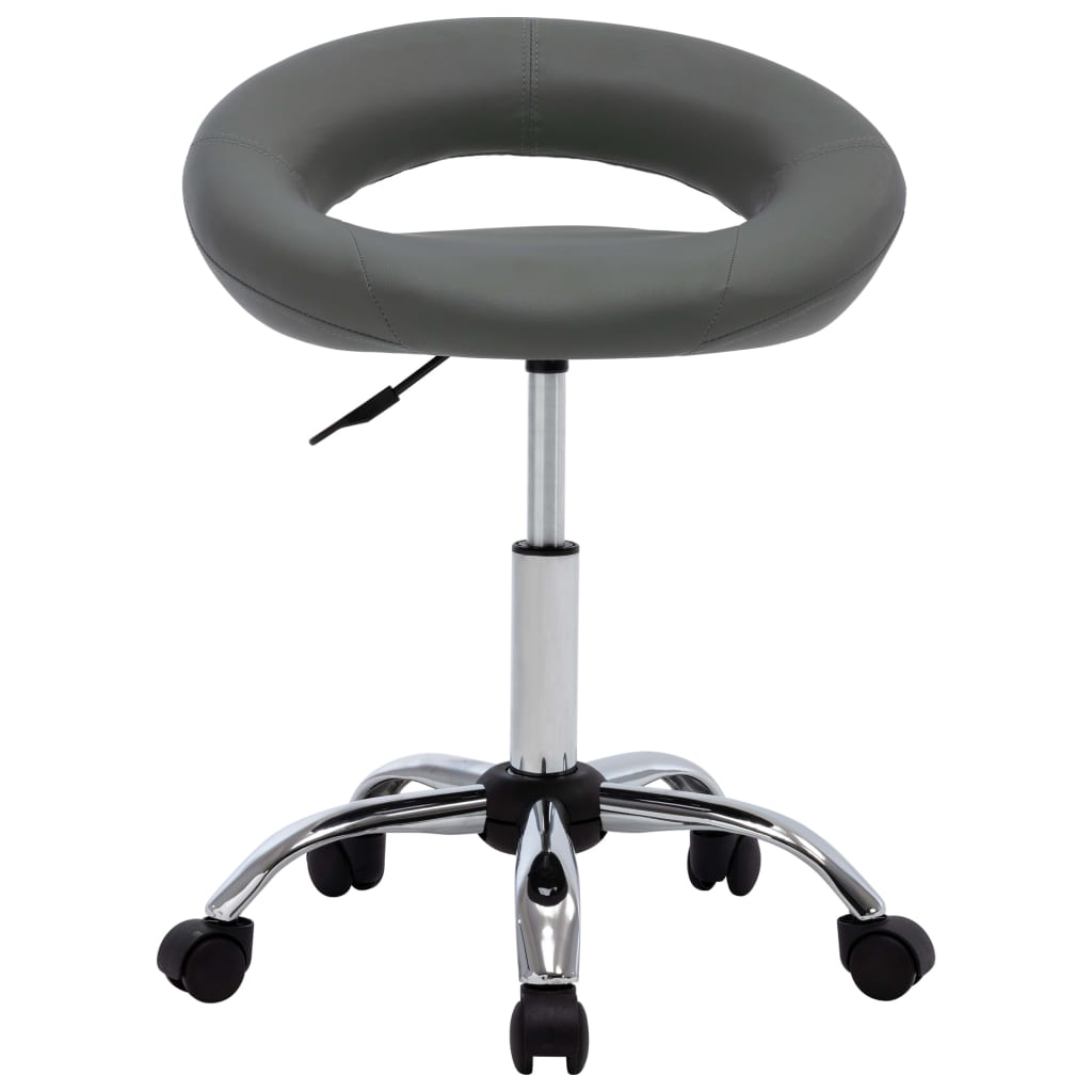 Chaise pivotante de salle à manger Gris Similicuir - XIOS