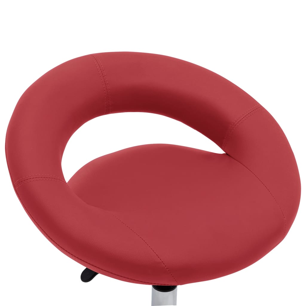 Chaise pivotante à dîner Rouge bordeaux Similicuir