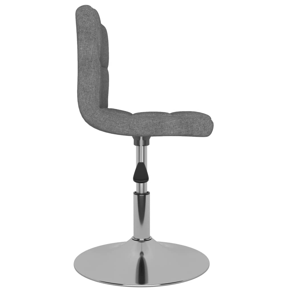 Chaises pivotantes à manger lot de 6 Gris clair Tissu - XIOS