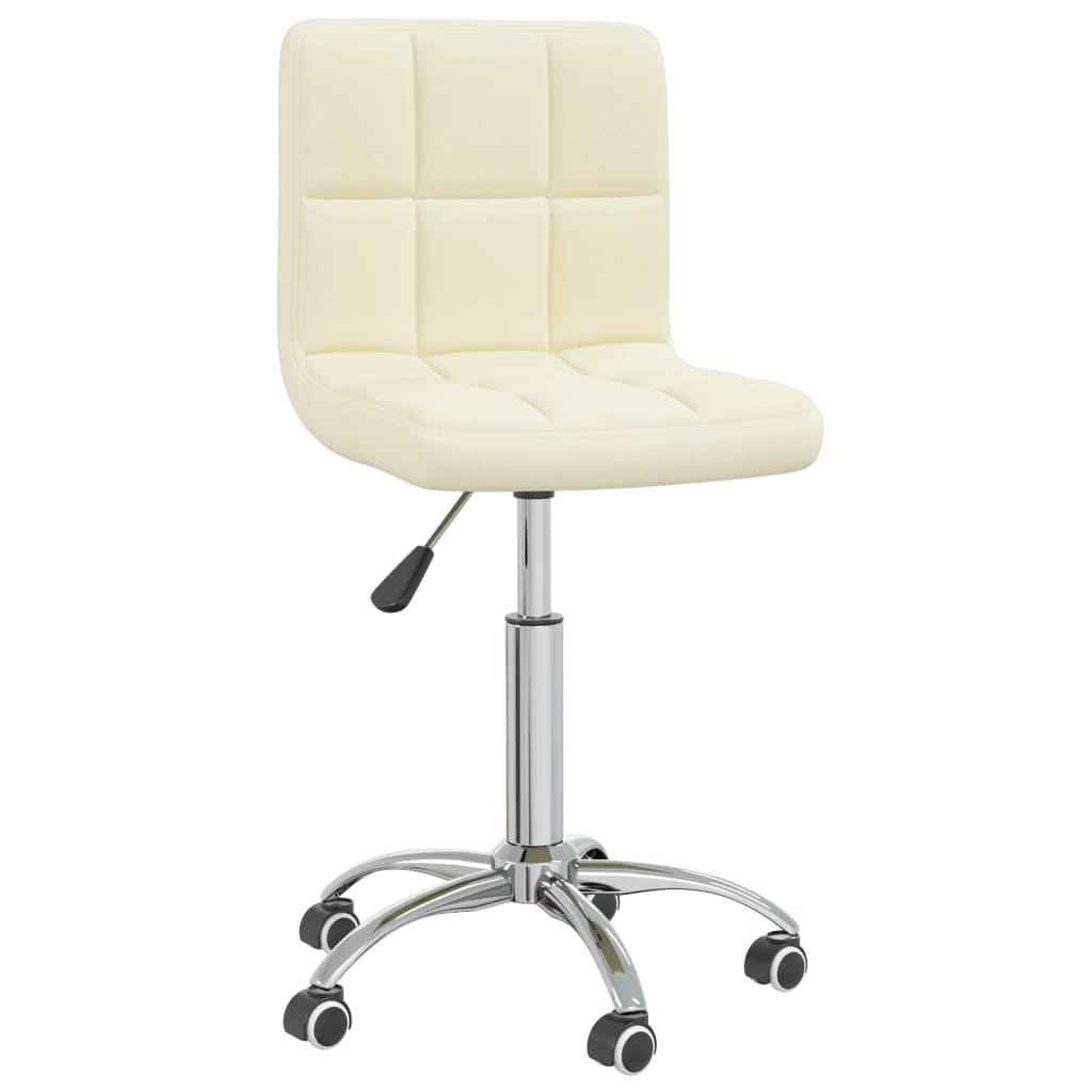 Chaise pivotante de salle à manger Crème Tissu Chaises de cuisine vidaXL