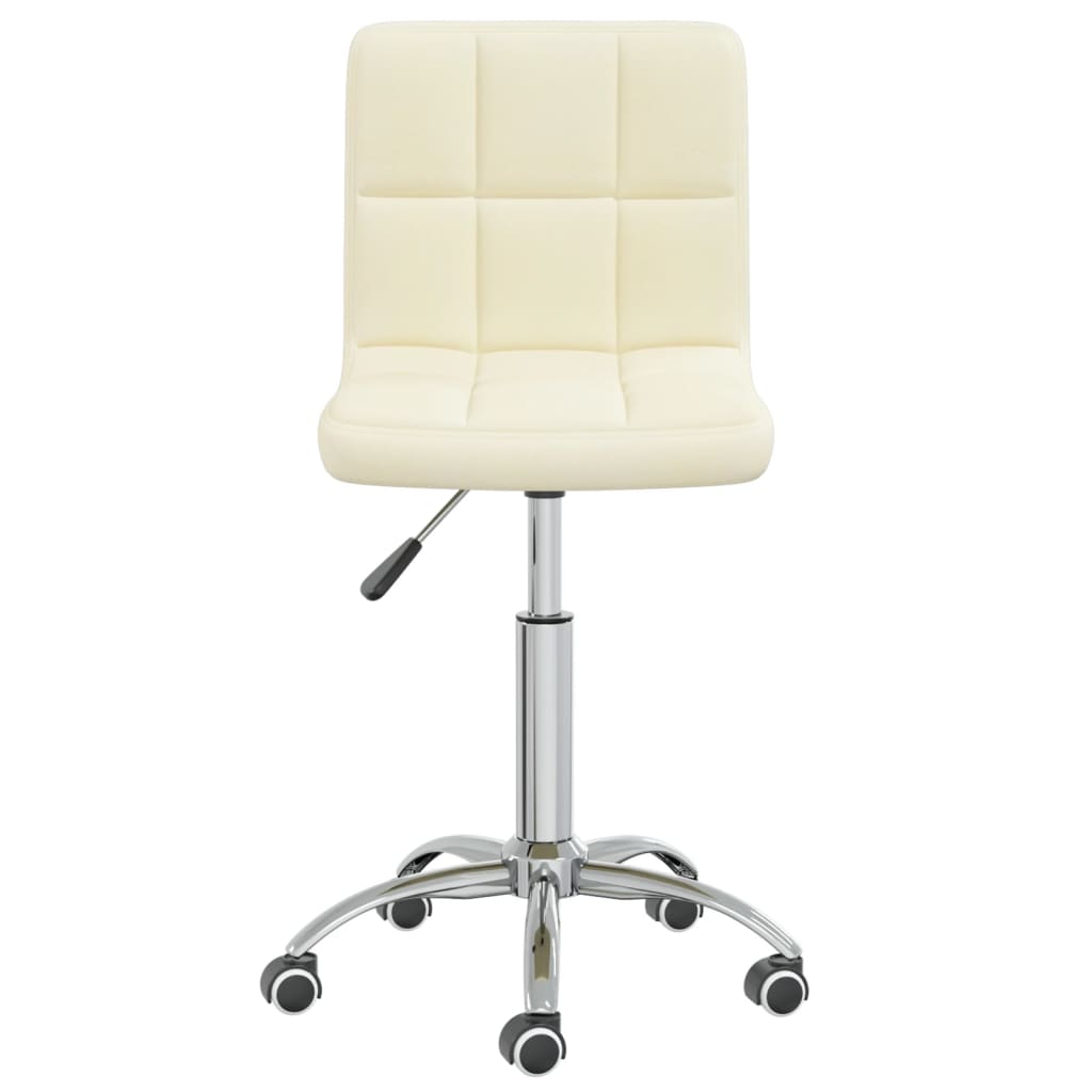 Chaise pivotante de salle à manger Crème Tissu Chaises de cuisine vidaXL