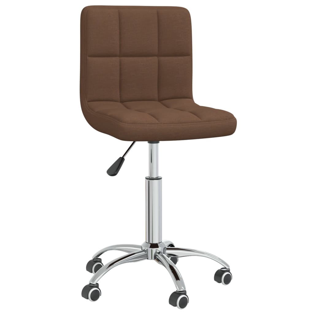 Chaise pivotante de salle à manger Marron Tissu Chaises de cuisine vidaXL