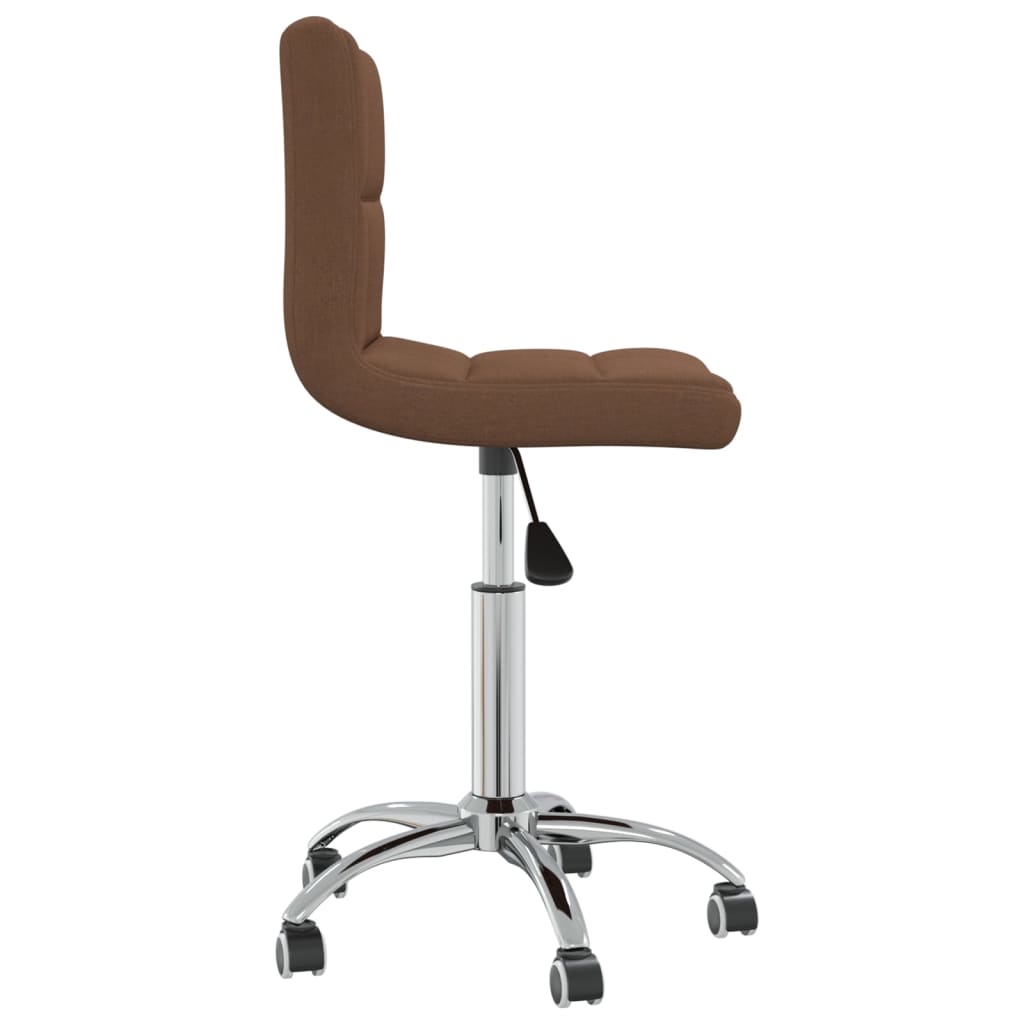 Chaise pivotante de salle à manger Marron Tissu Chaises de cuisine vidaXL