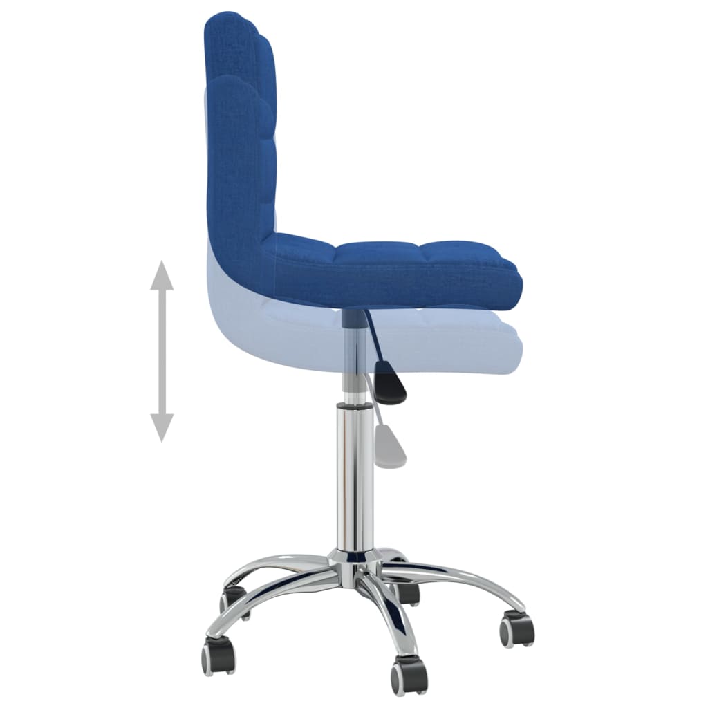 Chaise pivotante de salle à manger Bleu Tissu - XIOS