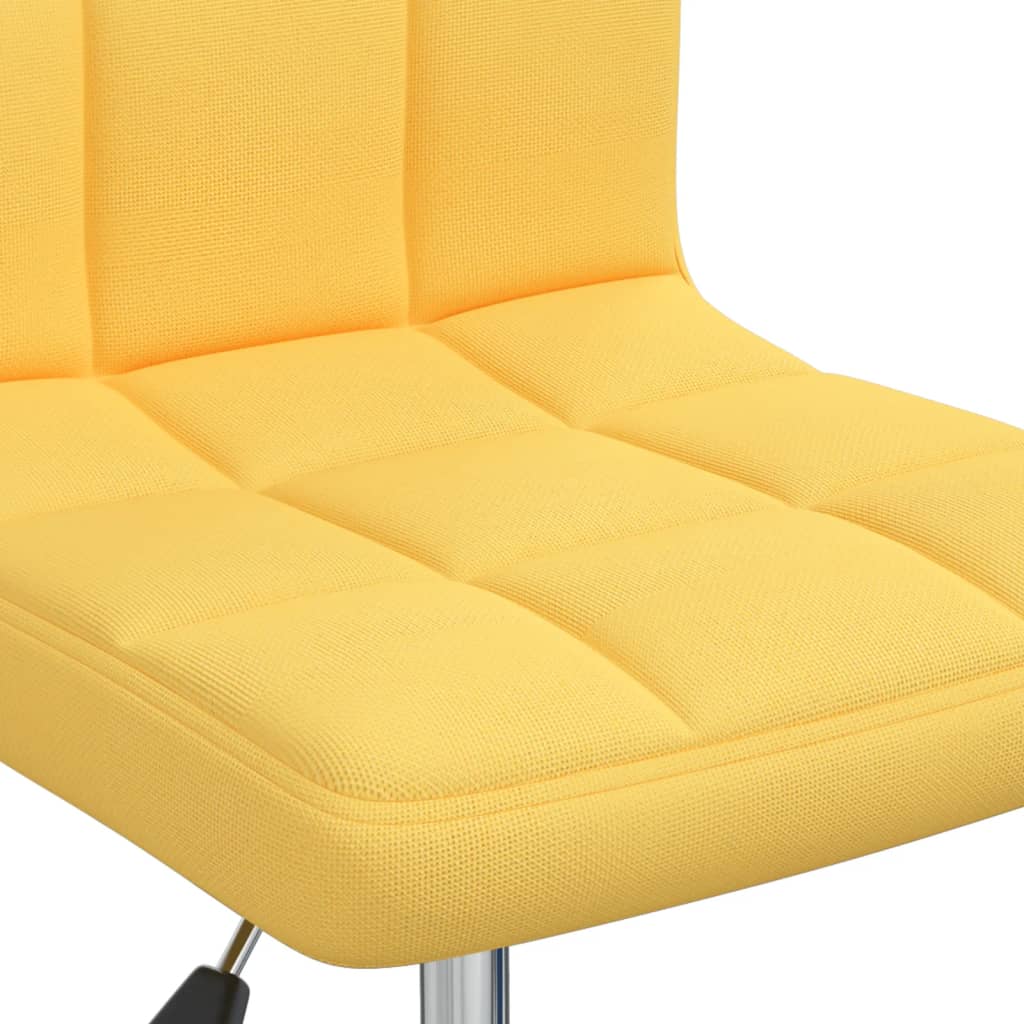 Chaise pivotante de salle à manger Jaune moutarde Tissu Chaises de cuisine vidaXL