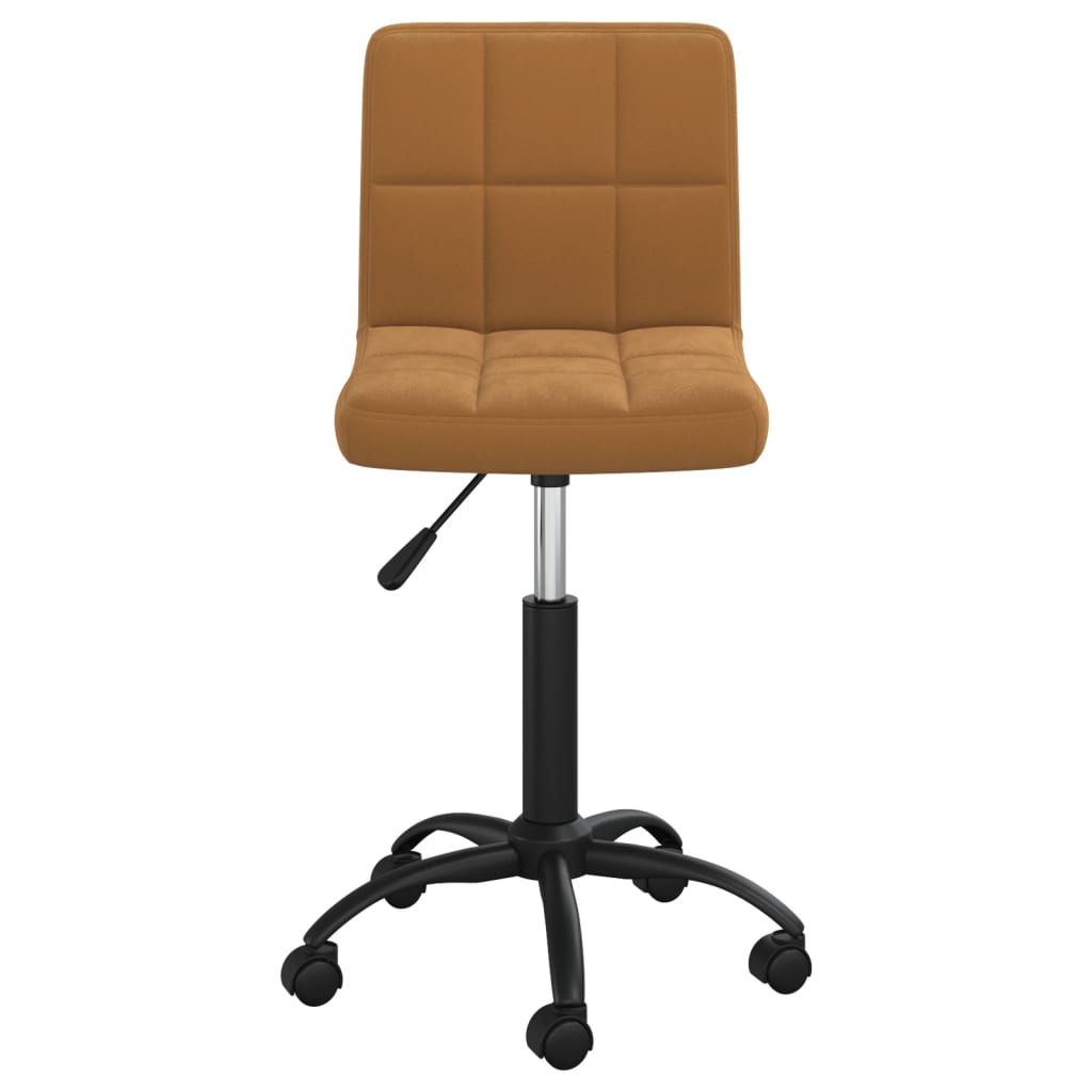 Chaise pivotante de salle à manger Marron Velours - XIOS