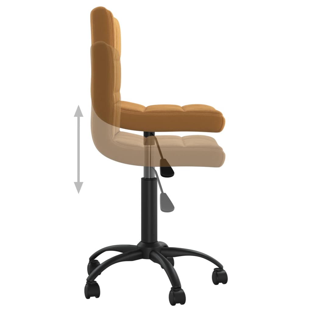 Chaise pivotante de salle à manger Marron Velours - XIOS