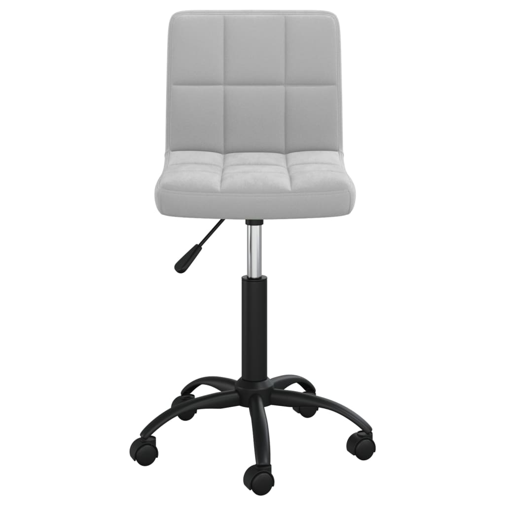 Chaise pivotante de salle à manger Gris clair Velours - XIOS