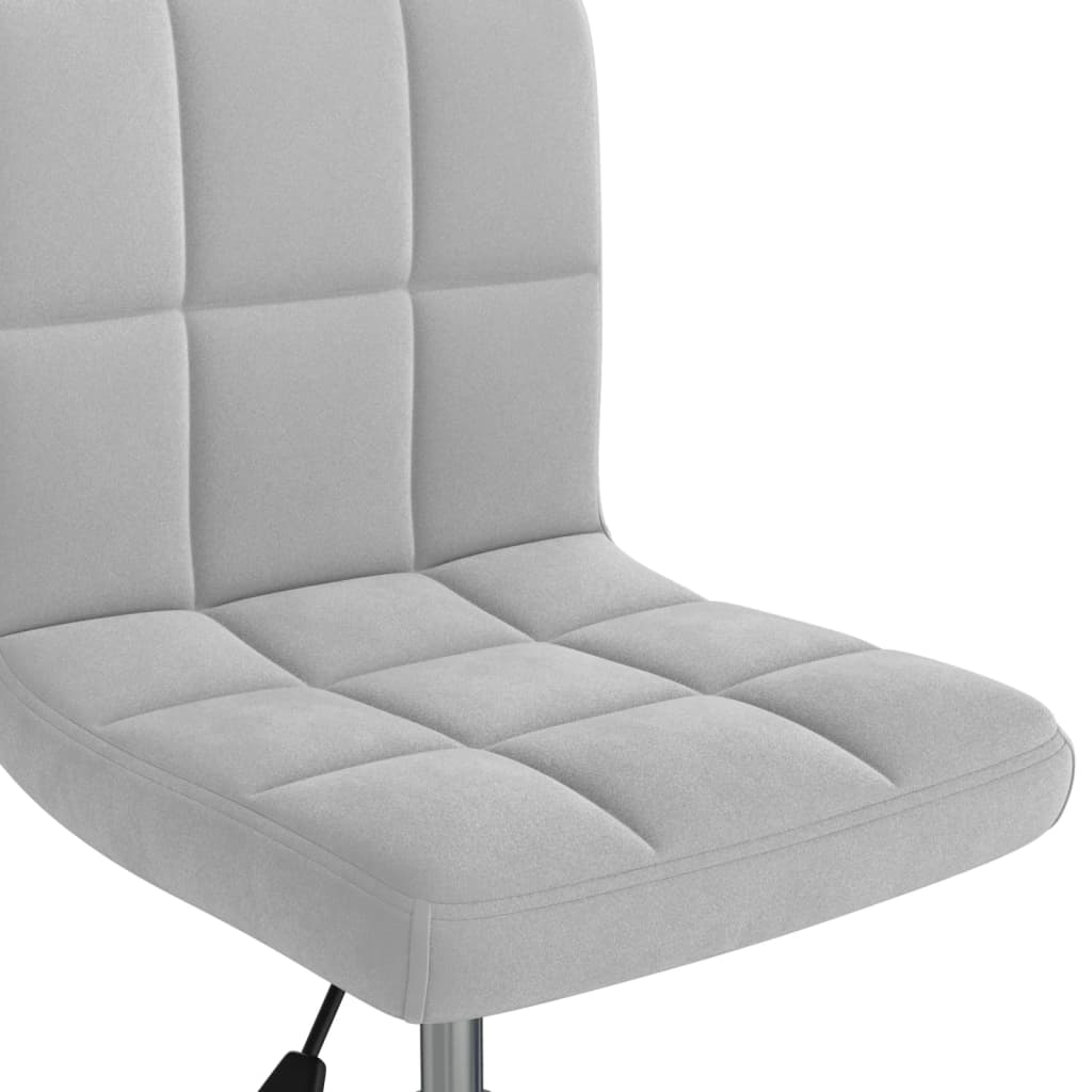 Chaise pivotante de salle à manger Gris clair Velours - XIOS