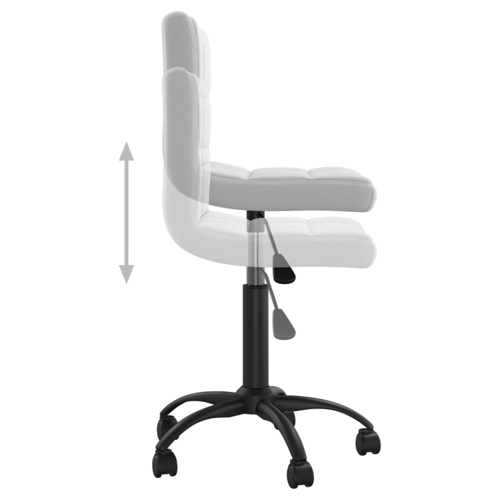Chaise pivotante de salle à manger Gris clair Velours - XIOS