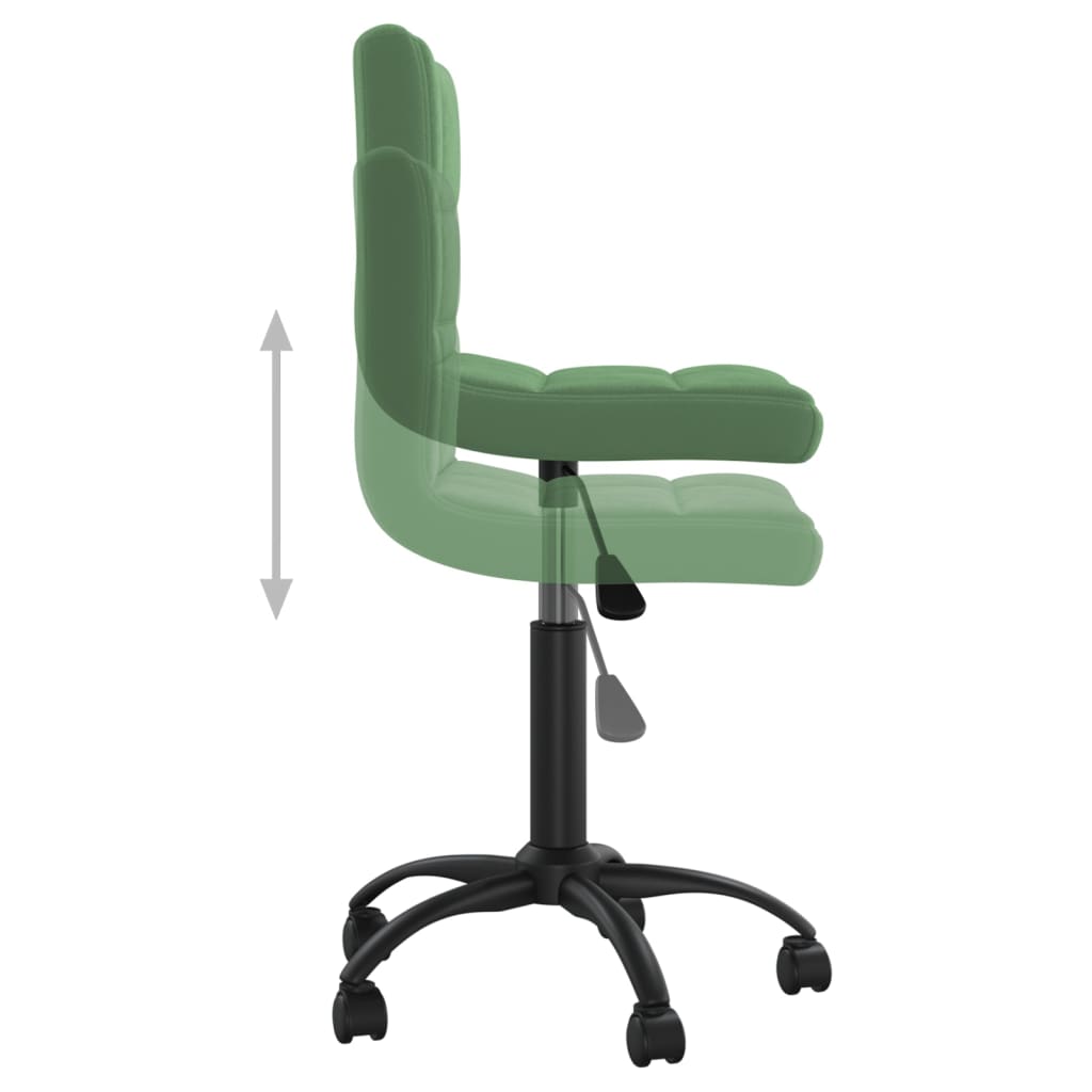 Chaise pivotante de salle à manger Vert foncé Velours - XIOS