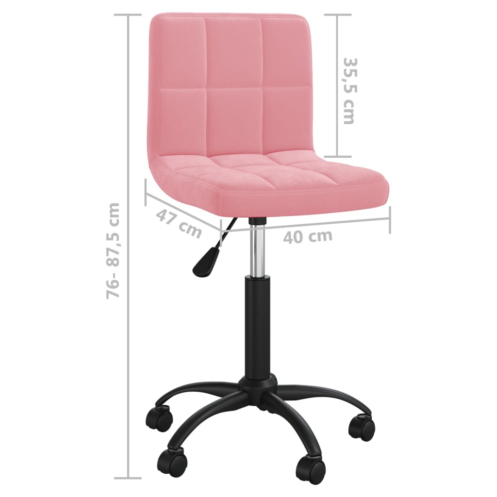Chaise pivotante de salle à manger Rose Velours - XIOS