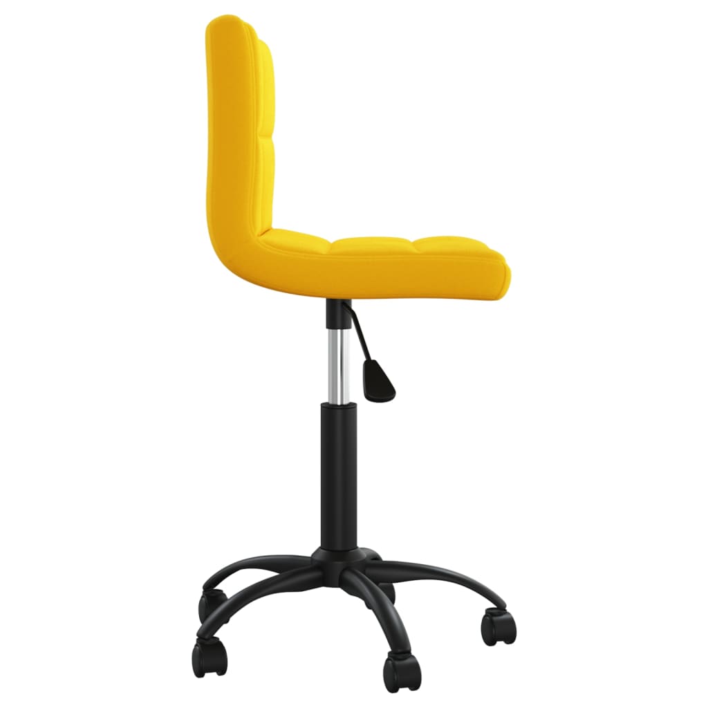 Chaise pivotante de salle à manger Jaune moutarde Velours Chaises de cuisine vidaXL