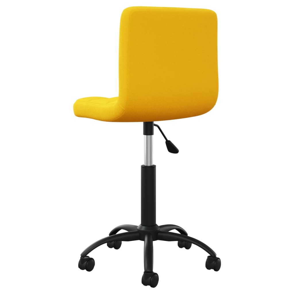 Chaise pivotante de salle à manger Jaune moutarde Velours Chaises de cuisine vidaXL