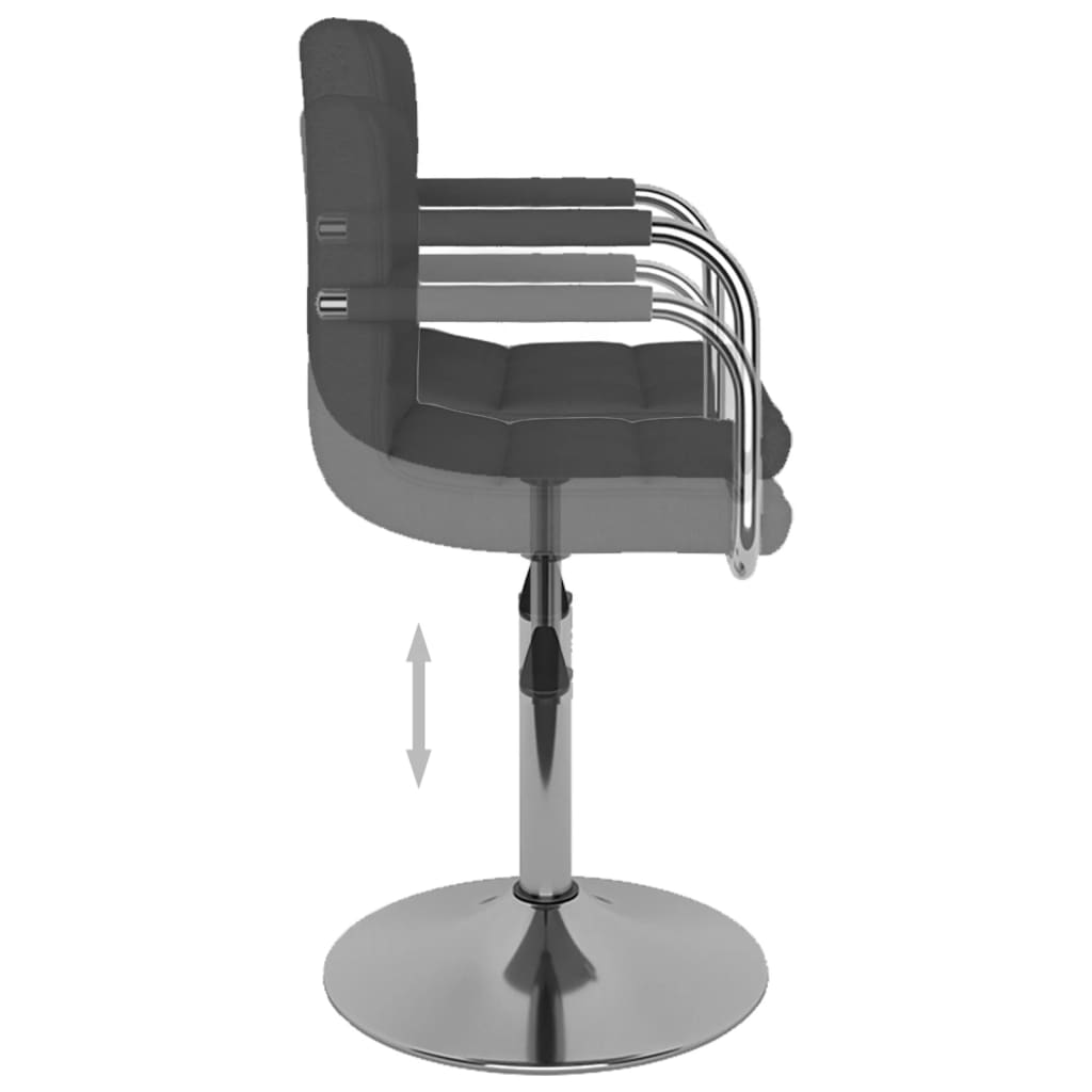 Chaise de salle à manger Gris foncé Tissu - XIOS