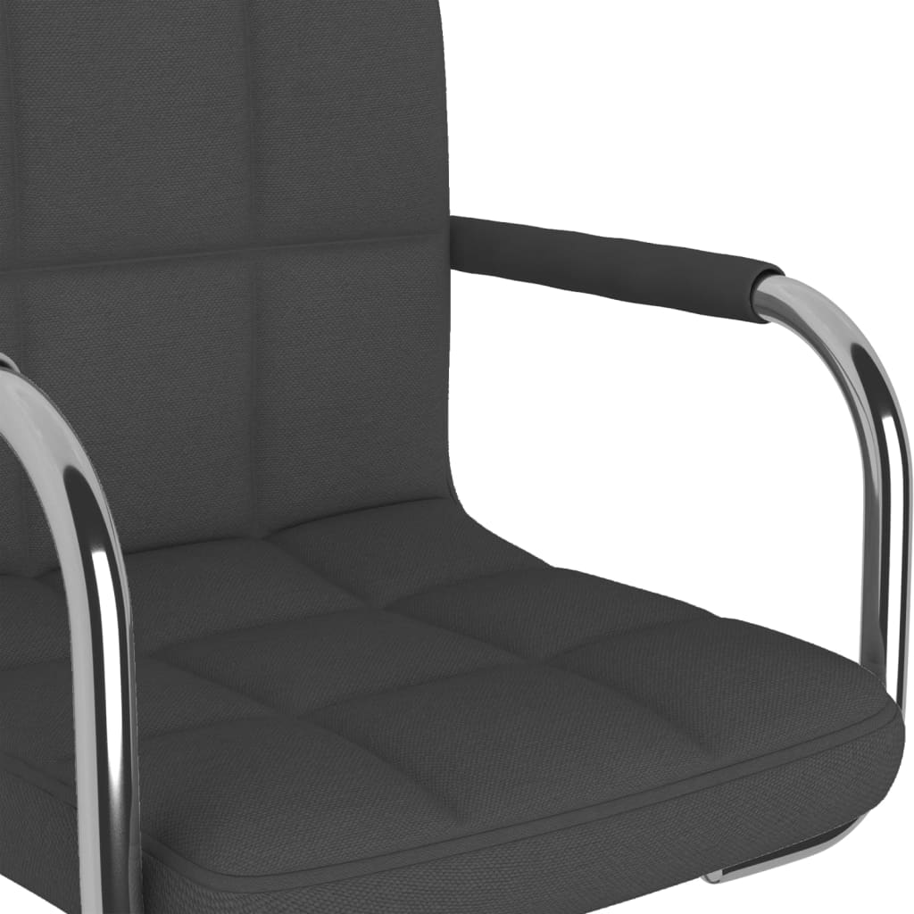 Chaise de salle à manger Gris foncé Tissu - XIOS