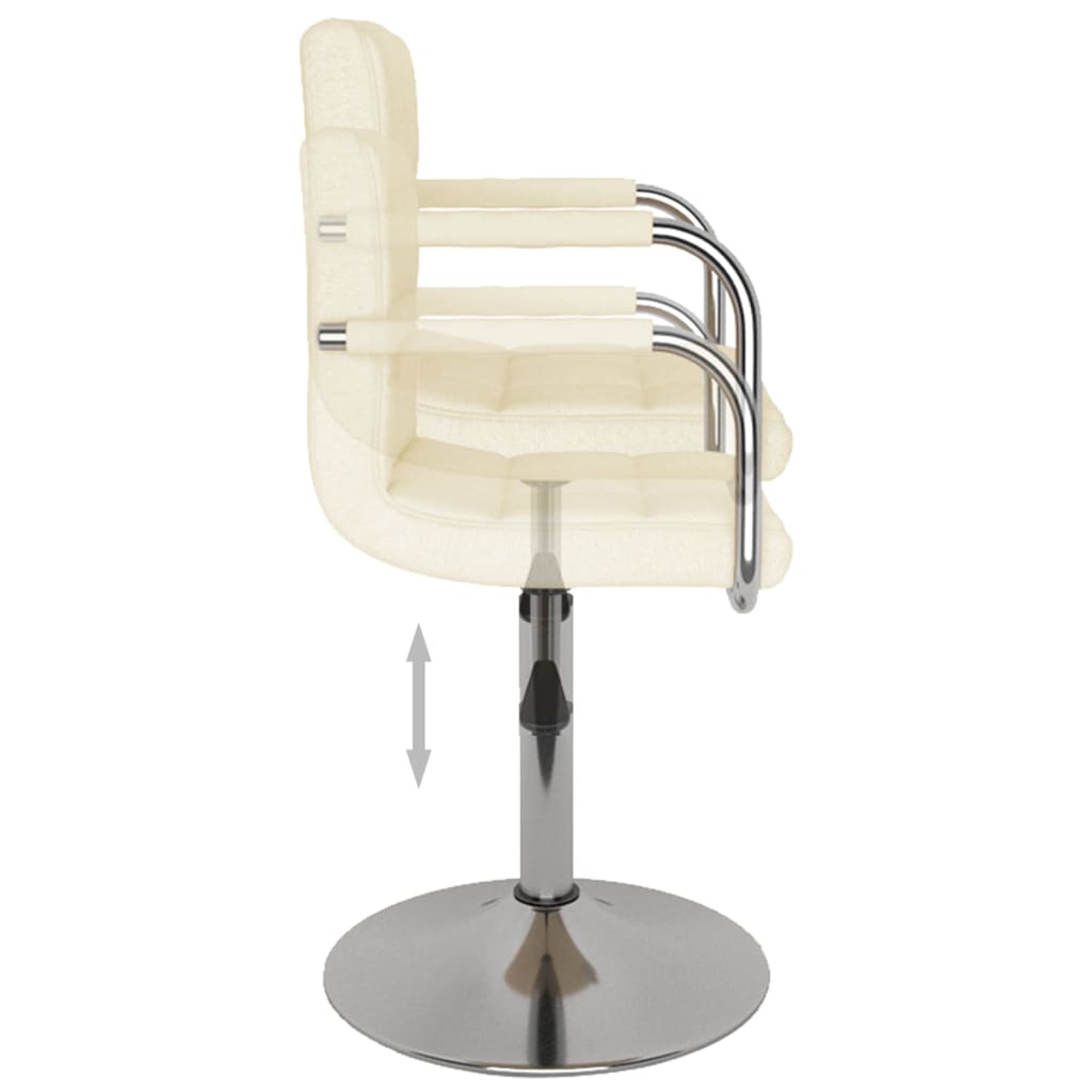 Chaise de salle à manger Crème Tissu - XIOS