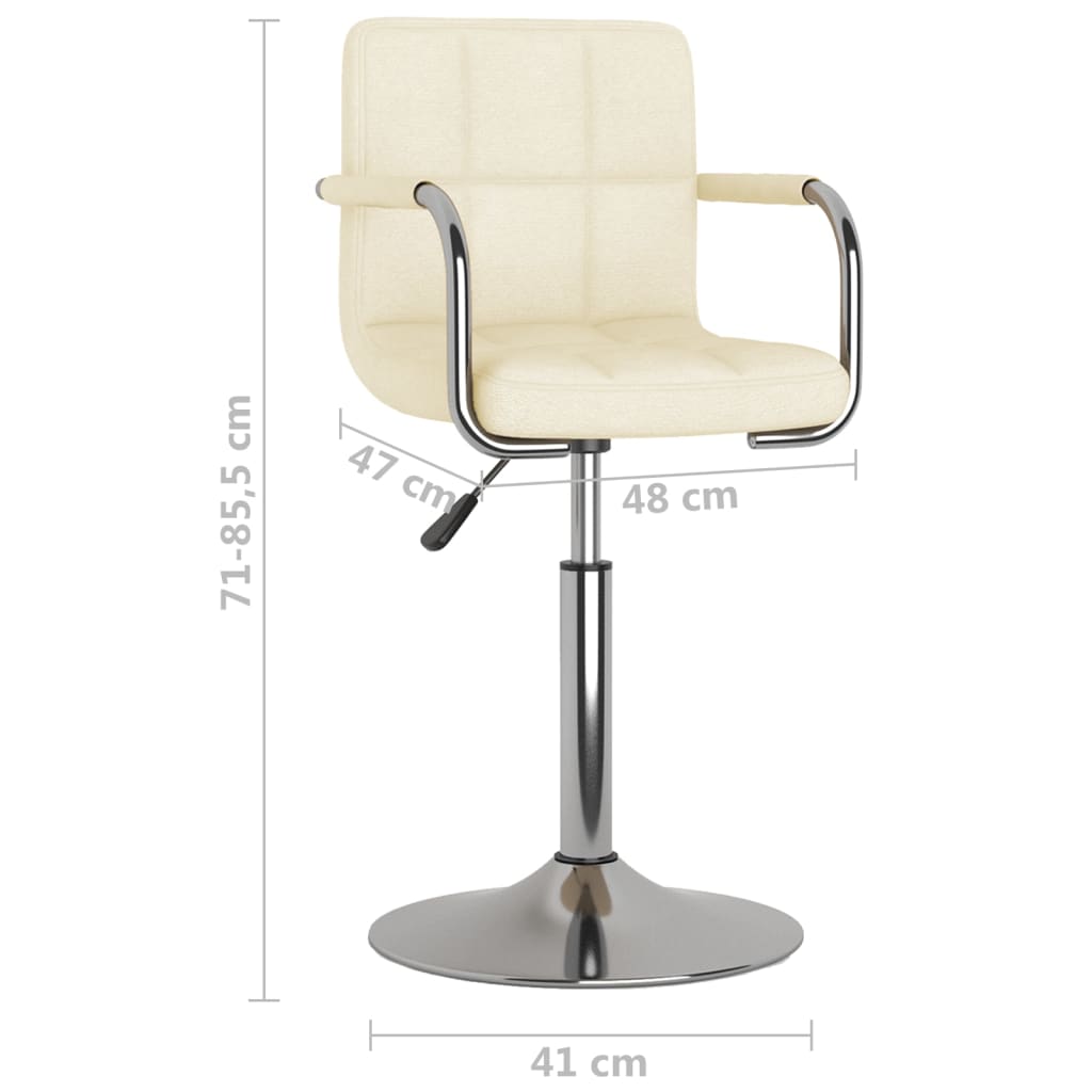 Chaise de salle à manger Crème Tissu - XIOS