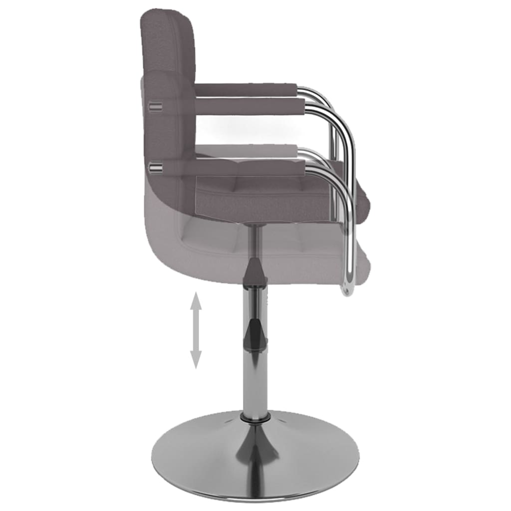 Chaise de salle à manger Taupe Tissu - XIOS