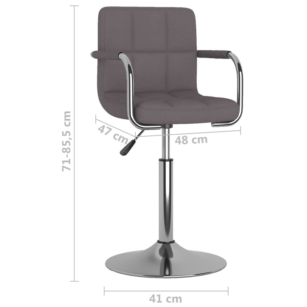 Chaise de salle à manger Taupe Tissu - XIOS