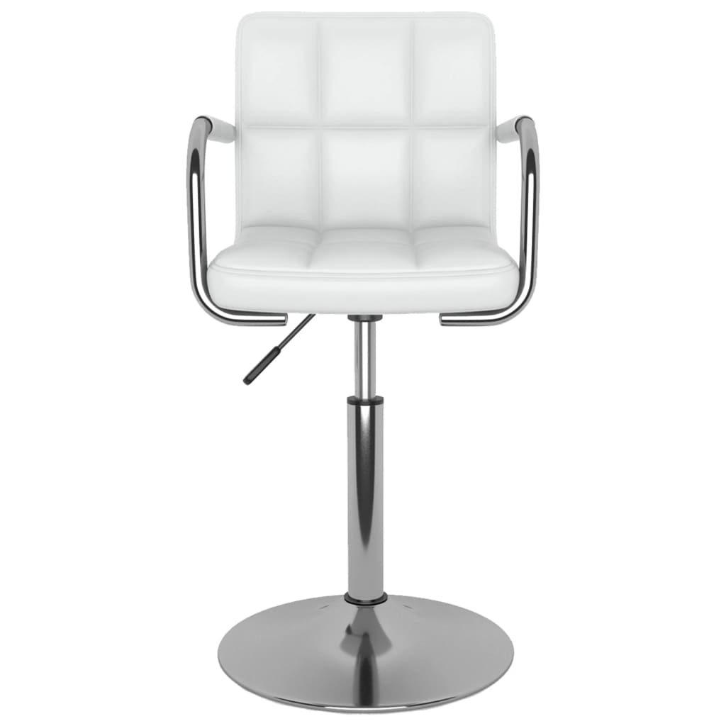 Chaises pivotantes à manger lot de 4 blanc similicuir - XIOS