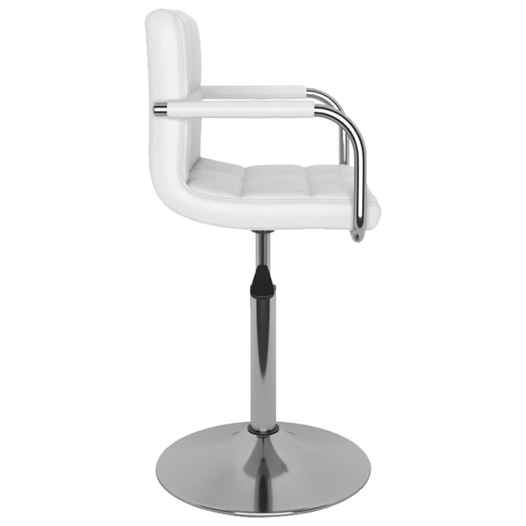 Chaises pivotantes à manger lot de 4 blanc similicuir - XIOS