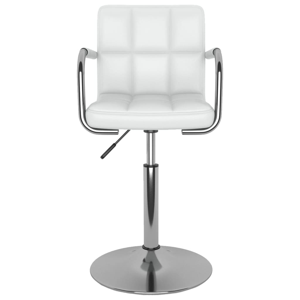 Chaises pivotantes à manger lot de 6 blanc similicuir - XIOS