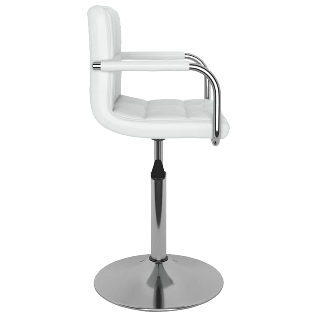 Chaises pivotantes à manger lot de 6 blanc similicuir - XIOS