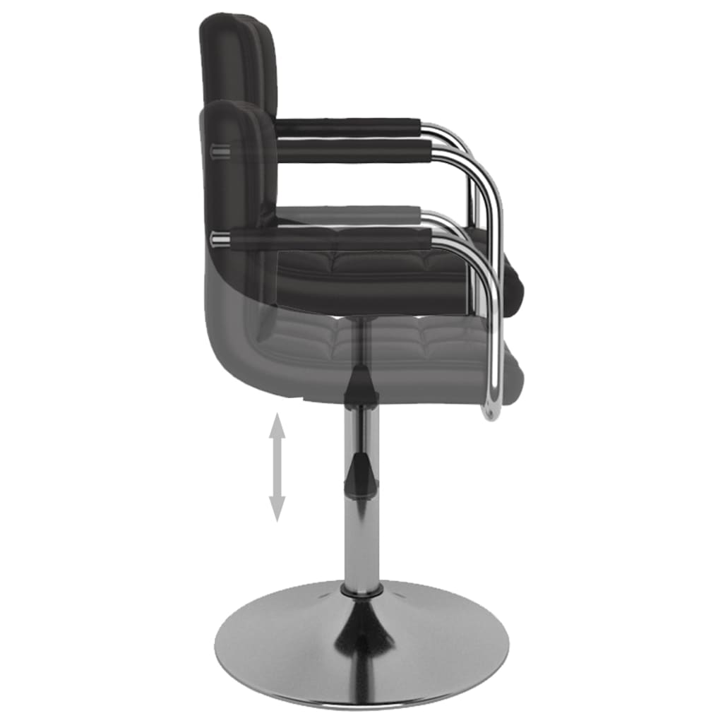 Chaise de salle à manger Noir Similicuir - XIOS