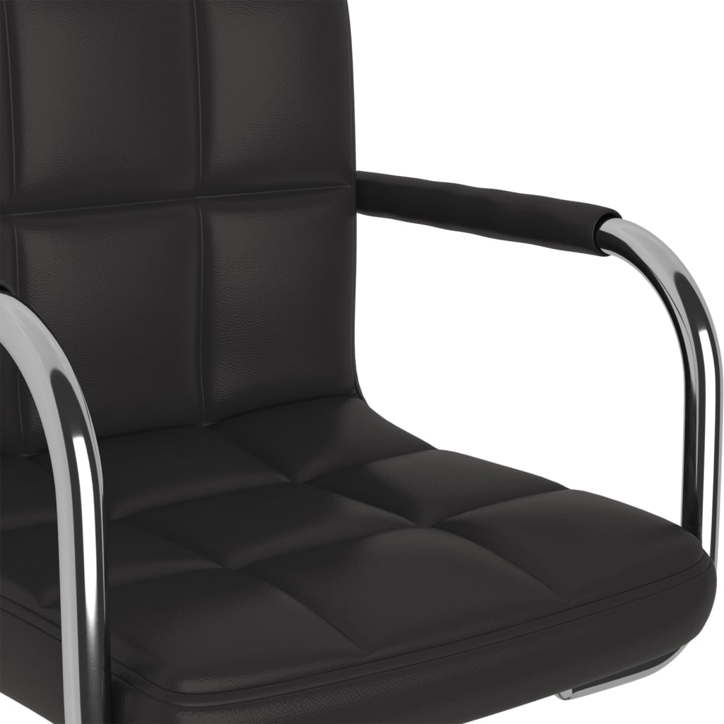 Chaise de salle à manger Noir Similicuir - XIOS