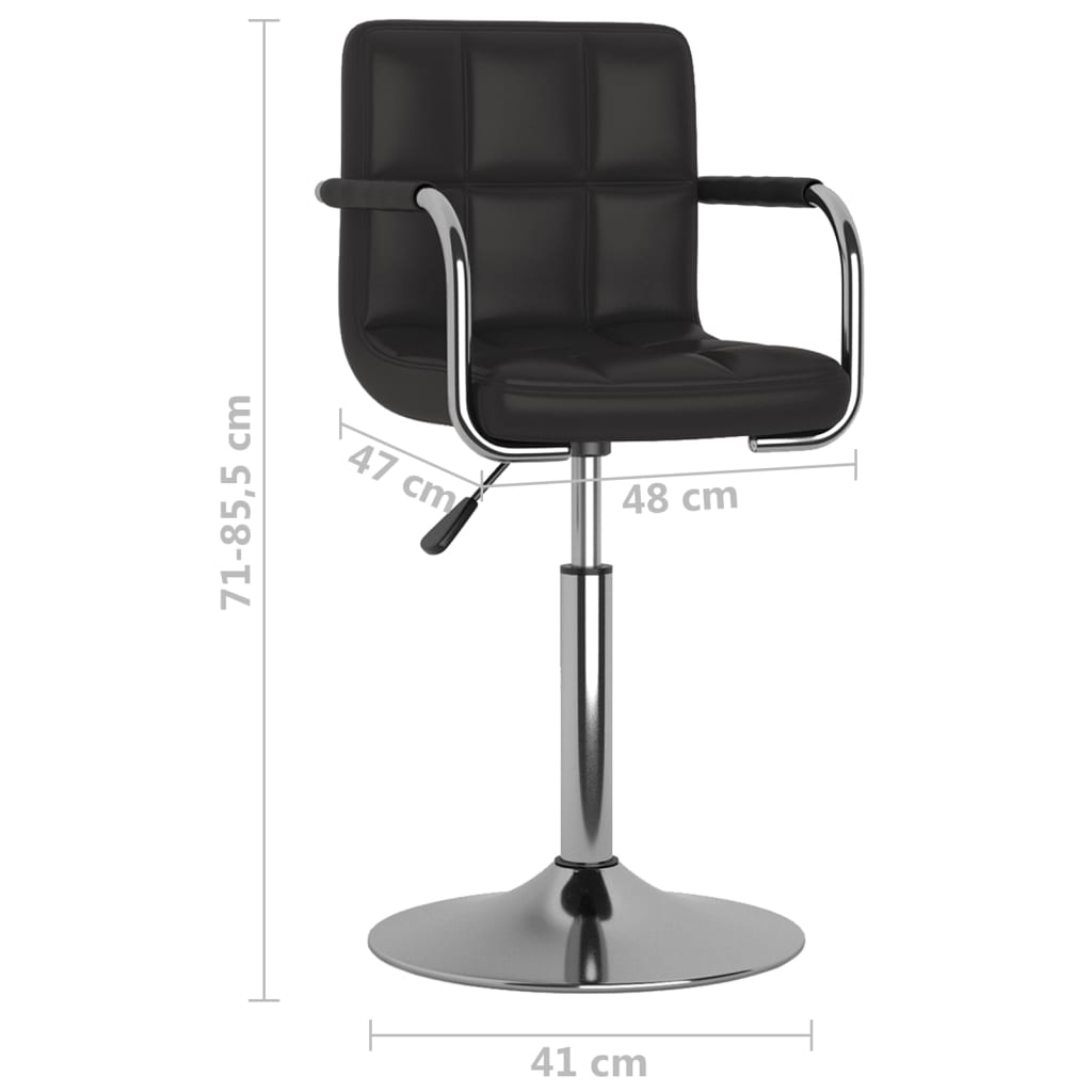 Chaise de salle à manger Noir Similicuir - XIOS