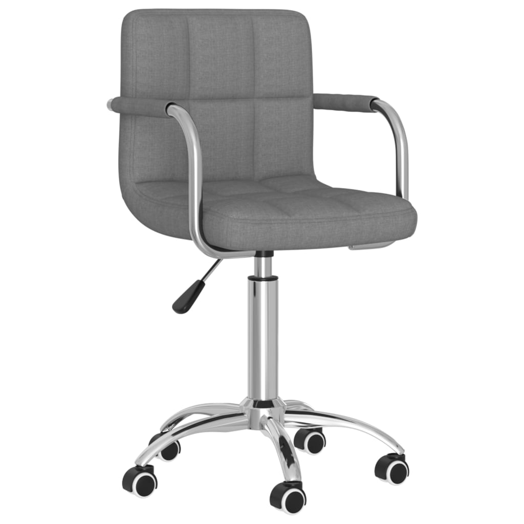 Chaise pivotante de salle à manger Gris clair Tissu - XIOS