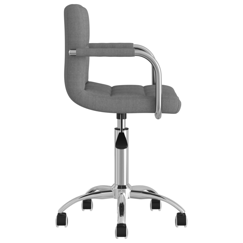 Chaise pivotante de salle à manger Gris clair Tissu - XIOS