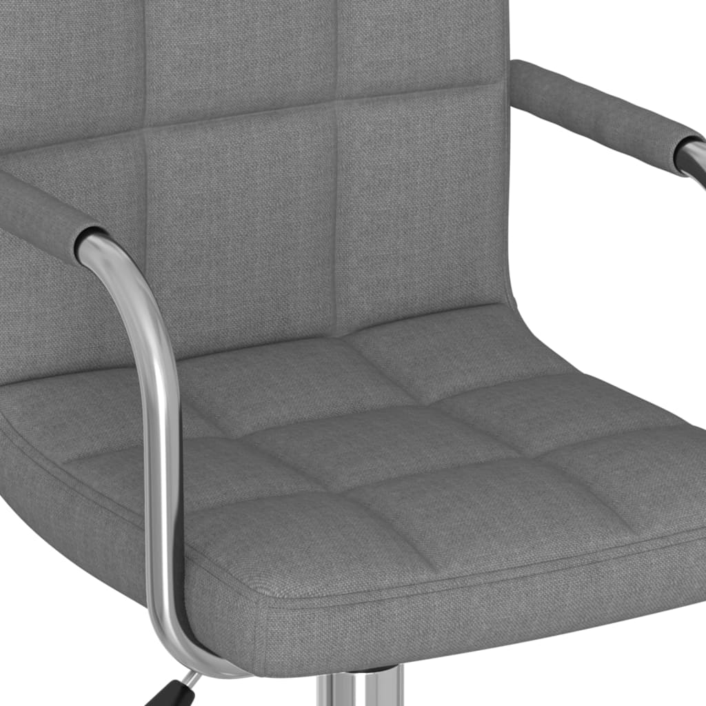 Chaise pivotante de salle à manger Gris clair Tissu - XIOS