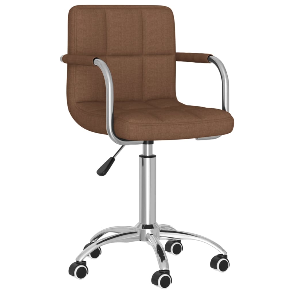 Chaise pivotante de salle à manger Marron Tissu - XIOS