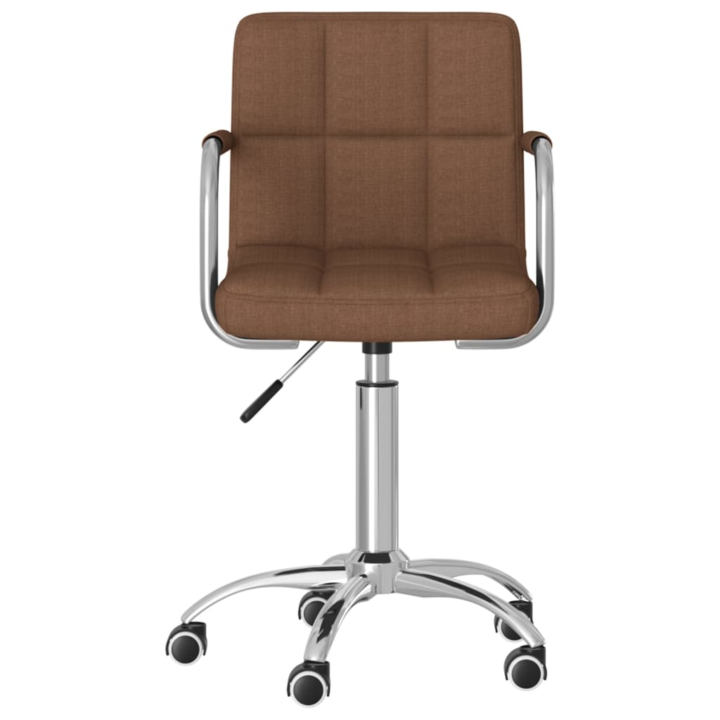 Chaise pivotante de salle à manger Marron Tissu - XIOS