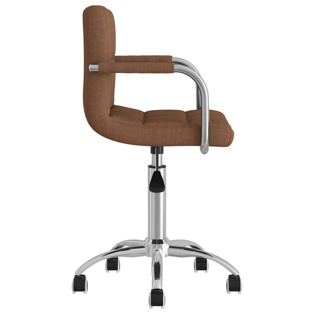 Chaise pivotante de salle à manger Marron Tissu - XIOS
