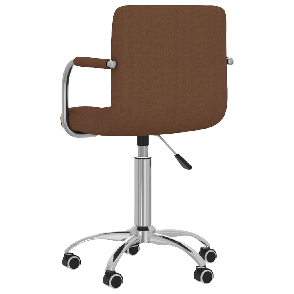 Chaise pivotante de salle à manger Marron Tissu - XIOS