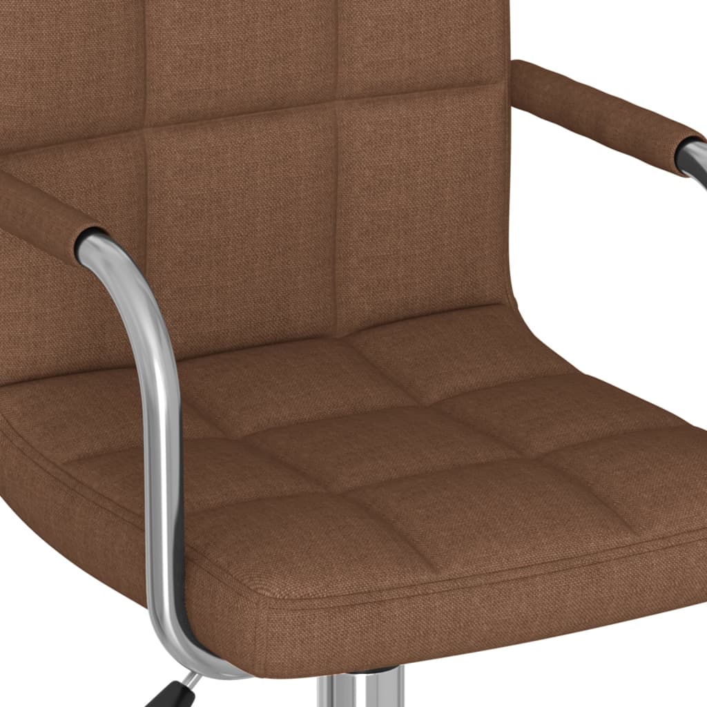 Chaise pivotante de salle à manger Marron Tissu - XIOS